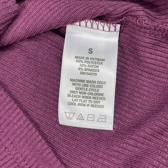 🔥NWT Aeropostale Criss Cross Long Sleeve Slim Fit Purple T-Shirt Women Size S - Picture 6 of 8